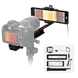JJC Film Digitizing Adapter with Adjustable Rod & LED Light Set Convert 35mm Negative Film & Slide to Digital JPEG, 35mm Negative Film Slide Viewer Copying Adaptor for Canon Sony Nikon Macro Lens