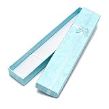 Rectangle Jewellery Gift Box, Necklace Bracelet Pendan Gift Box Long Chain Display Case Jewellery Storage Bracelet Boxes Small Jewellery Boxes with Lids for Wedding Birthday Christmas (Blue)