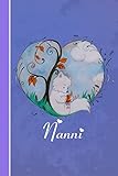 Nanni: Cahier personnalisé | Fox avec coeur | Couverture souple | 120 pages | vide | Notebook | Journal intime | Scrapbook | idée cadeau