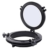 HouYeen Black Porthole 10'' Opening Window Port Hole Portlight Hatch for Boat Yacht RV Industry