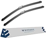 WipeWave Windscreen Wiper Blades for Audi A4 2009-2016 Estate, 24" 20" Front Slim Top Enhanced Clarity, Easy Replacement