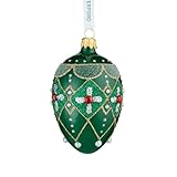 Holiday Heirlooms Green & Red Oval Bauble
