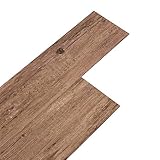 INMOZATA 36Pcs Self-Adhesive PVC Flooring Planks Floorboard Planks Waterproof Floor Wall Stickers for Kitchen Bathroom Home Floor Tile (Walnut)