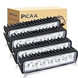 PICAA 4PCS 18W Led Work Spot Light Bar 6in Car Spot Beam Slim Driving Lamp 12V 24V Waterproof for Car Truck Boat SUV ATV 4WD Offroad