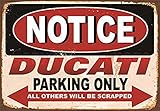 ECONG Ducati Metal Wall Sign Tin Signs Warning Hanging Vintage Art Foil Poster Animal Band Building Painting Celebrity Bar Cafe Garden Public Gift
