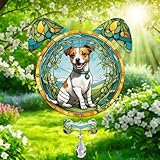Jack Russell Terrier Dog Ears Wind Spinner, Jack Russell Terrier Wind Spinner Hanging for Yard and Garden V02