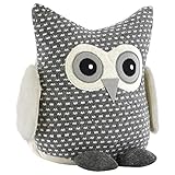 GEEZY Novelty Knitted Fabric Owl Door Stop Heavy Animal Doorstop, Homely Decorative Weighted Door Stopper, Animal Cuddly Interior Doorstop, Home Office Decor