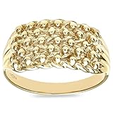 Citerna’s Elegant 9 Ct Gold Engagement Rings – Classic Gold Keeper Designed Engagement Ring with Luxury Gift Box & Certificate of Authenticity – Perfect Keeper Ring for Gifting – Size O