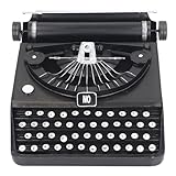 Tissting Manual Typewriter, Handcrafted Retro Iron Mechanical Typewriter with Artistic Design for Home Office Decor, Cafe Bar, Study Room Ornament