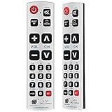 Alkia Big Button Universal Remote Control - Seniors Elderly Remote for Samsung LG Toshiba Sony JVC Panasonic Philips Sharp Hitachi Technika TV - Put Battery to Work, No Program Needed