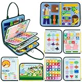 BONNYCO Busy Board for Toddlers Felt Educational Montessori Toys Early Development & Activity Fine Motor Skills, Busy Book 1 2 3 | Sensory Board, Kids Toys Gifts for Boys Girls Birthday Christmas
