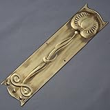 Art Nouveau Antique Brass Finger Plate