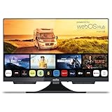 Cello C1924WS 12 Volt 19 inch Traveller Smart Frameless TV Ultrafast WebOS, Freeview Play, FreeSat, Pitch Perfect Speakers Bluetooth, Netflix, Small TV for Motorhomes