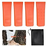 Yimomoyi Felling Wedges, 4 Pack 6" Tree Felling Wedges with Spikes for Safe Tree Cutting, ABS Plastic Felling Wedge for Splitting Wedges Guide Trees Stabilize and Safely to Ground for Loggers Fallers