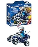 Playmobil City Action 71092 Police Quad with Pullback Motor, Toy for Children Ages 4+