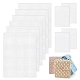 VINEST 10Pcs Plastic Mesh Sheet 21.5 x 30cm, White Plastic Canvas, 4mm Aperture Plastic Sheet, Mesh Plastic Canvas Sheets for Embroidery Knitting DIY Accessories and Make Aquarium Dividers