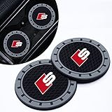 for Audi S Line Car Cup Coaster, Drink Holder Coaster for Audi S Line S1 S2 S3 S4 S5 S6 S7 S8 SQ2 SQ5 SQ7 SQ8, 2PCS