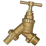 JD Brands Outdoor Garden Tap – 1/2" Brass Wall Mounted Hose Bib Tap – Heavy Duty Outside Water Tap for Garden Hose, Car Wash & Irrigation