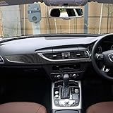 For Audi A6 S6 C7 A7 S7 4G8 2012-2018 Real Carbon Fiber Sticker Dashboard Frame Panel Interior Trim Console Instrument Panel Cover Accessories (RHD)