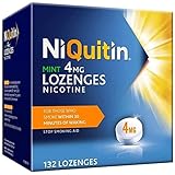 NiQuitin Mint, Effective Smoking Craving Relief, Long-Lasting Effect, Reduce and Quit Smoking Aid, 4 mg Lozenges, 132 Count