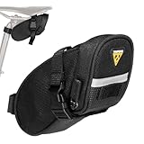 Topeak Aero Wedge Pack Saddle Bag, Strap Fit, Micro, Black,15 x 7.5 x 8 cm/0.41 Litre