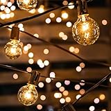 Avoalre Outdoor Garden String Lights 39ft/12m 30+3 Incandescent Bulbs Globe Festoon Lights Outdoor Connectable IP65 Waterproof Plug in Decoration Patio Backyard Garden Parties Christmas-Warm White