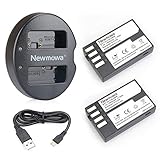 Newmowa D-Li109 Replacement Battery (2-Pack) and Dual USB Charger for Pentax D-Li109 Pentax K-R KP K-30 K-50 K-500 K-S1 K-S2