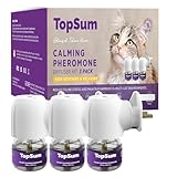 TopSum Cat Calming Plug-in: Premium Cat Pheromone Diffuser - Cat Plug In Calmer - Pet Calming Plug In - Promotes Relaxation & Well-Being, 3 Pack (Amethyst)