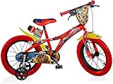 Gormiti Boy Bike 16 Inch Brakes on Handlebar Removable Trainingwheels Red