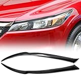 FINMOKAL Carbon Fiber Front Headlight Eyelids Eyebrow Cover Trim Compatible wtih Honda Stream 2006-2008 2007