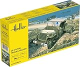 Heller 79997 Mercedes-Benz 1:72 Scale US 1/4 Ton Truck and Trailer Model, United States Armies