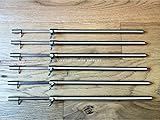 6 x New Solid Stainless Steel Bank Sticks 30-50cm Carp fishing Tackle T BAR NGT
