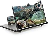 STEBRUAM 16 Inch Phone Screen Magnifier,Holder Portable for Movie Video Enlarger 3D Phone Agnifier Screen Pull Design for All Smartphone(Black)