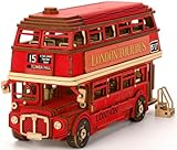 ROBOTIME 3D Puzzle London Tour Bus, Wooden Model Kits for Adults to Build, Wooden Puzzles Home Decor Gift for Adults and Kids