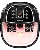 RENPHO Foot Spa and Massager with Heater, Gifts for Women, Foot Spa with Auto Roller, with 3 Modes Massage, Adjustable Timer and Temperature, Black + White