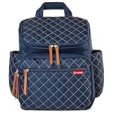 Skip Hop Baby Girl's Navy Diaper Backpack: Forma, Multi-Function Travel Bag with Changing Pad & Stroller Attachment, 2 Count (Pack of 1), 9J455710