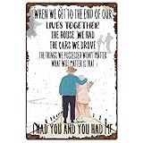 SUPERDANT Lover Metal Signs Couple's Backs Tin Sign Funny Signs Garden Wall Plaques Poster Art for Home Bedroom Living Room Outdoor Wedding Gift Vintage Decor