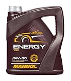 Mannol 5 Litre Energy 5W-30 Engine Oil A3/B4 Universal Synthetic Ester Technology