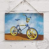 Raleigh Burner Bike BMX Vintage Bike Cycle Team 7.8x11.8 inch Bar Club Home Wall Decoration Tin Sign