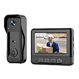 MED PRIDE Video Doorbell Night Vision High Definition Two-way audio, HD video,IP68 Rainproof, 4.3inch Monitor Large Capacity Battery,Video Doorbell with Monitor Wireless