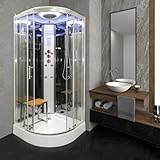 SS90 Mirror Steam Shower Cabin (900 x 900 x 2200mm)