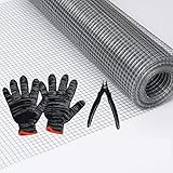 Rodent Mesh, Galvanized Wire Metal Mesh Hardware Cloth Welded Roll for Vegetables Garden, Easy to Cut and Make Straight, Never Rust (6Mx20cm)