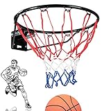 Lions Basketball Hoop Wall Mounted Standard Full Size 45cm with Net and Fixtures Complete Set, Mini basketball Hoop Home and Garden indoor outdoor Game Play for Kids boys Adults
