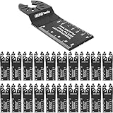ZENO 40mm Multi Tool Blades 20PCS | Universal Oscillating Saw Blades | Professional Wood Metal Cutter | Quick Release for Fein Multimaster, Ryobi, Milwaukee, Bosch, Dremel, Dewalt, Rockwell