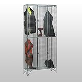 Triple 2 Door Wire Mesh Locker 305mm deep