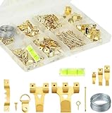 372pcs Picture Hanging Kit, Heavy Duty Picture Hooks for Frames, Picture Hanger Set with Saw Tooth, D-Ring, Nails, Screws for Mirrors, Picture Frames & Paintings Plasterboard Walls-75lbs