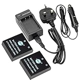 DSTE® 2x BP-DC8 Rechargeable Li-ion Battery + DC29U Travel and Car Charger Adapter for Leica X-Vario MINI-M X-typ113 X1 X2 Digital Camera as BP-DC08
