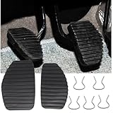 Pedal Covers, Clutch Pedal, Brake Pedal Covers, Rubber Brake Pedal, Clutch Pedal Pads, for Peugeot/Citroen/Picasso/1007 207 208 301 C3 C4 C5 C6 C8 Black