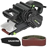 GALAX PRO 1010W Belt Sander, 120-380 RPM Variable Speed Settings, Dust Bag，5 Sanding Belts(76x533 MM)