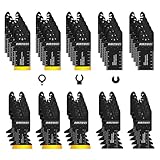50PCS Titanium Multi Tool Blades,Universal Oscillating Multitool Blades for Wood Plastics Metal Cutting,Quick Release Oscillating Tool Accessories Compatible with Dewalt Milwaukee Ryobi Rockwell